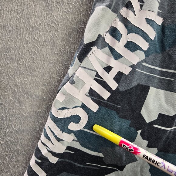 Gymshark Men‎ Activewear Shorts M Blue Camouflage Sweats Logo 7" Inseam READ - Picture 7 of 9